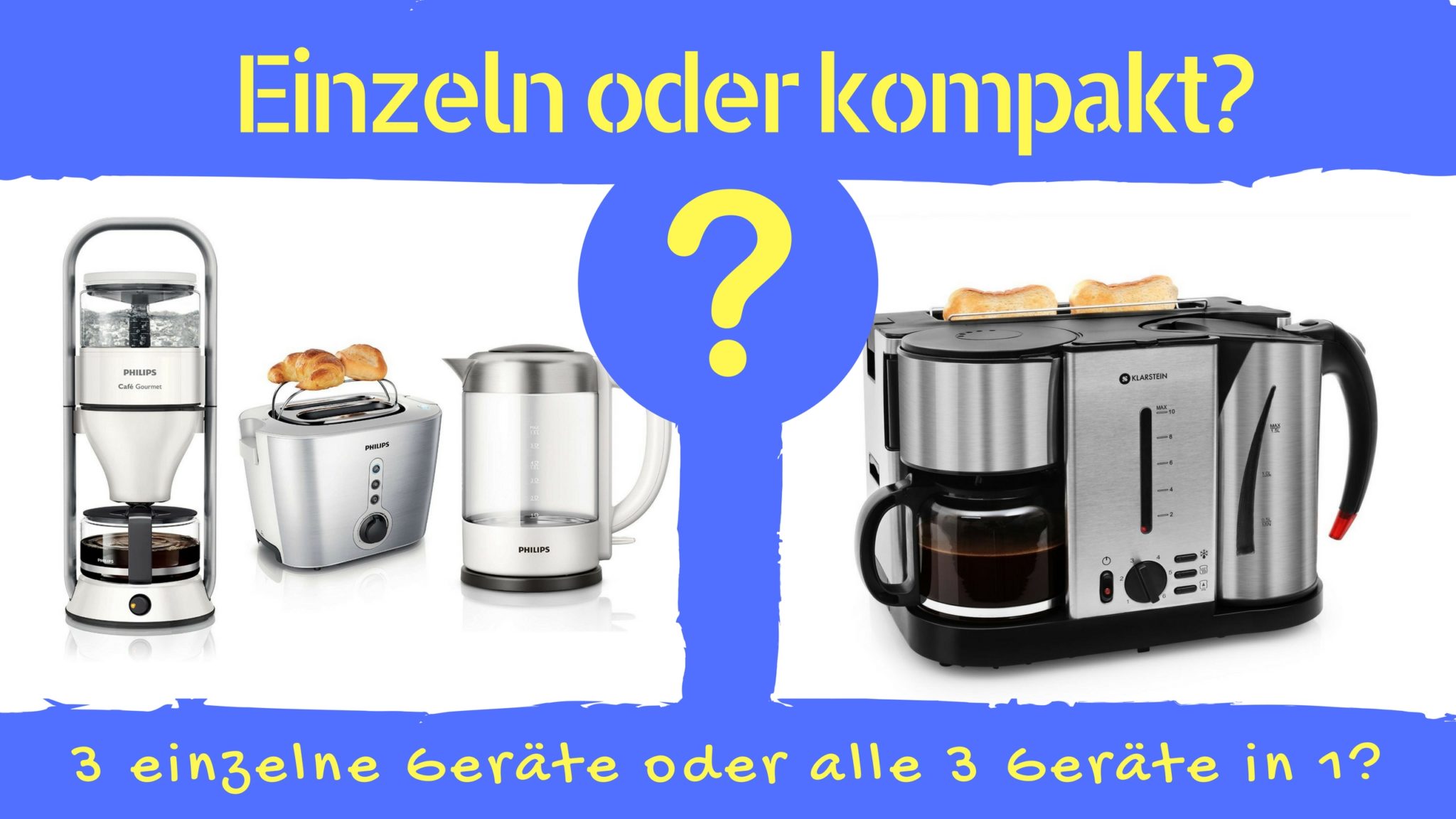 3 In 1 Kaffeemaschine Wasserkocher Toaster Frühstücksset: Kaffeemaschine Toaster Wasserkocher: 3in1 Kombis